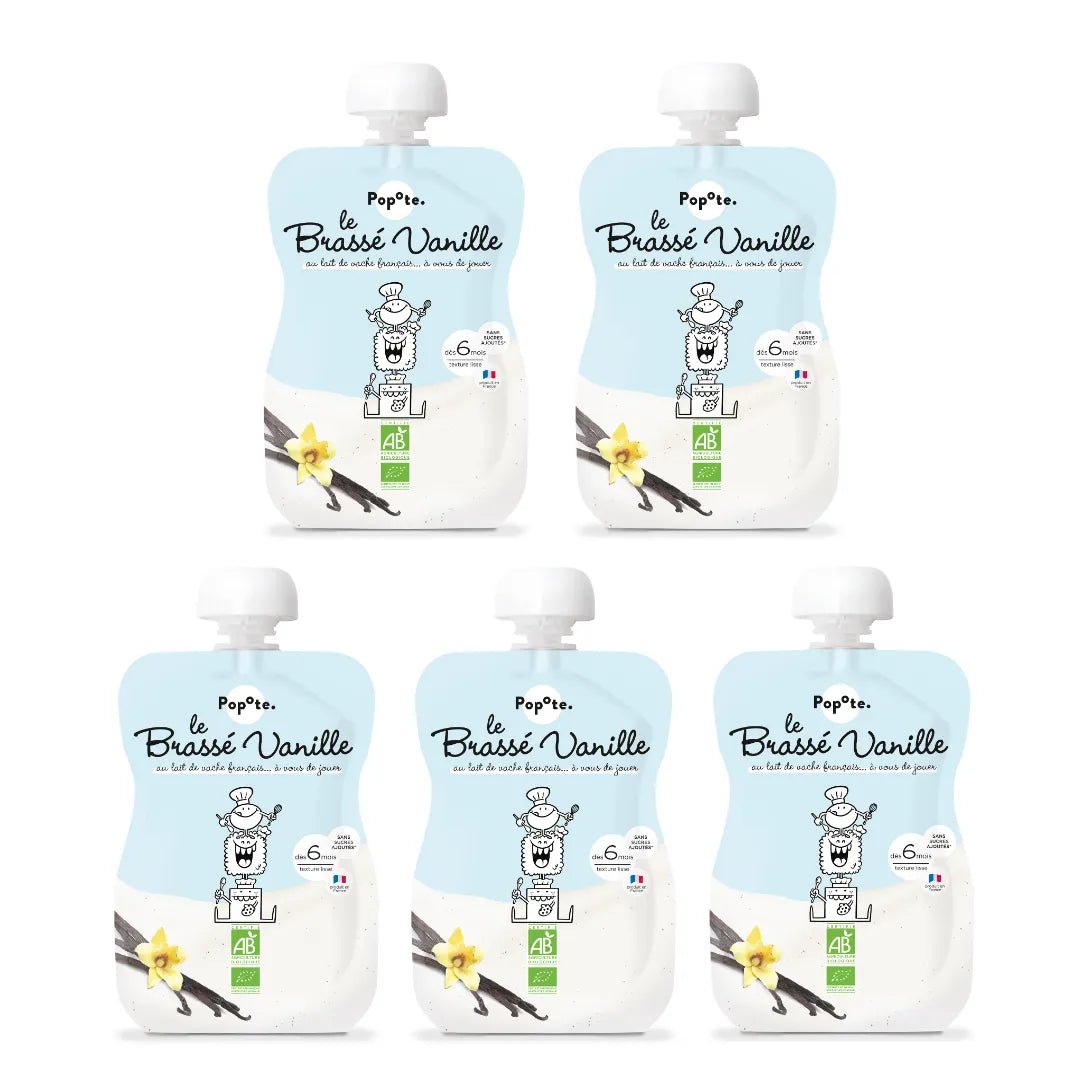 Pack de 5 Brassés Vanille - Popote Bébé