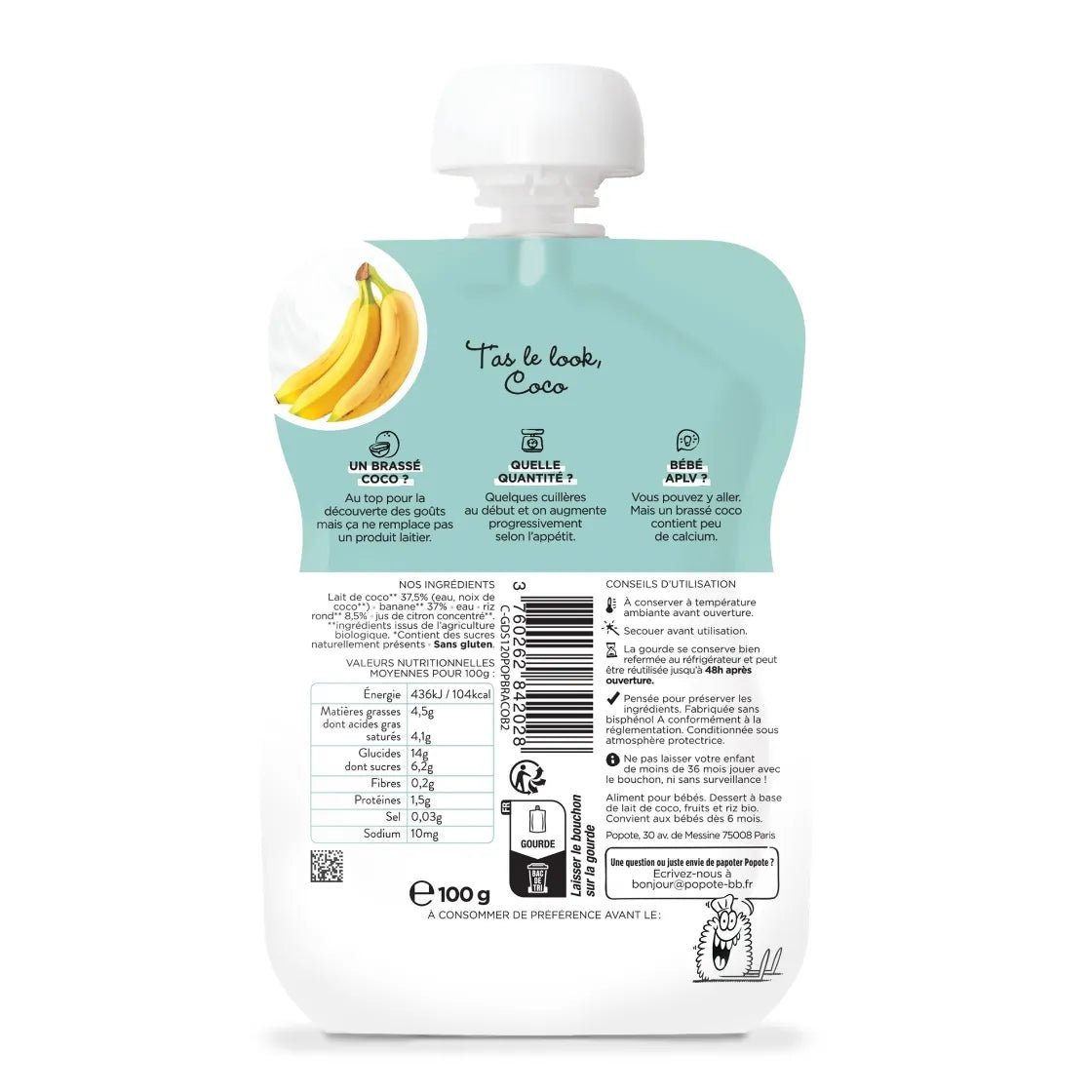 Le Brassé Coco Banane - Popote Bébé