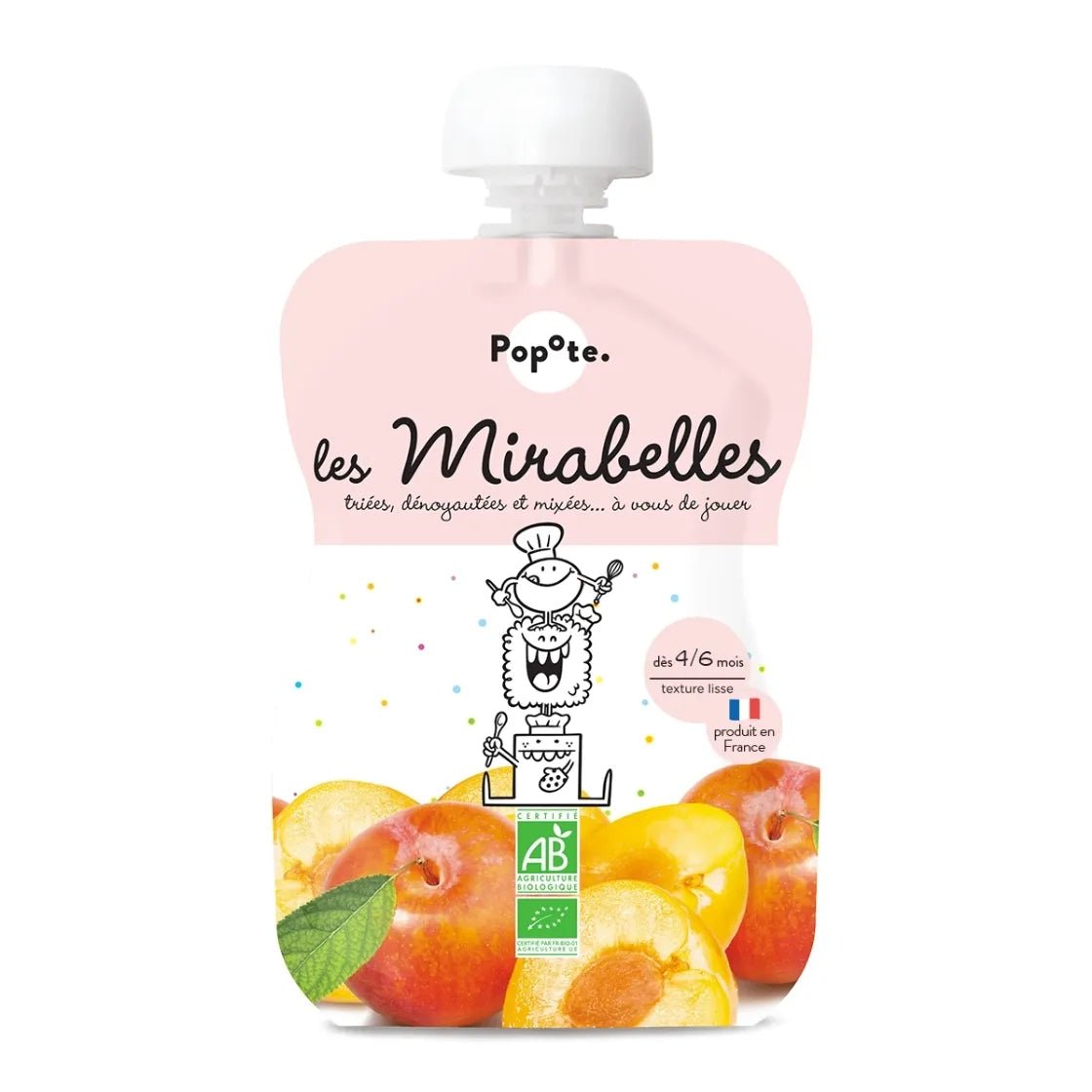 Compote bio mirabelles 120g pour bébé dès 4-6 mois - Popote Bébé