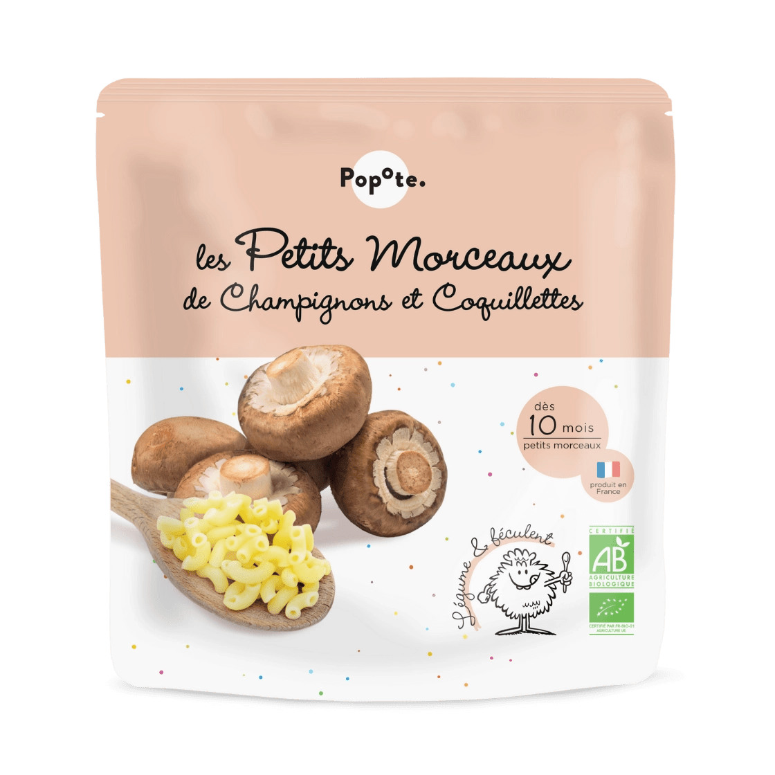 Les Petits Morceaux Coquillettes Champignons - Popote Bébé